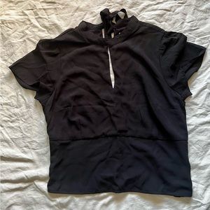 Abercrombie & Fitch Short-Sleeve Keyhole Blouse